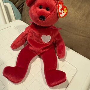 Ty Valentina Red Plush Bear with Heart